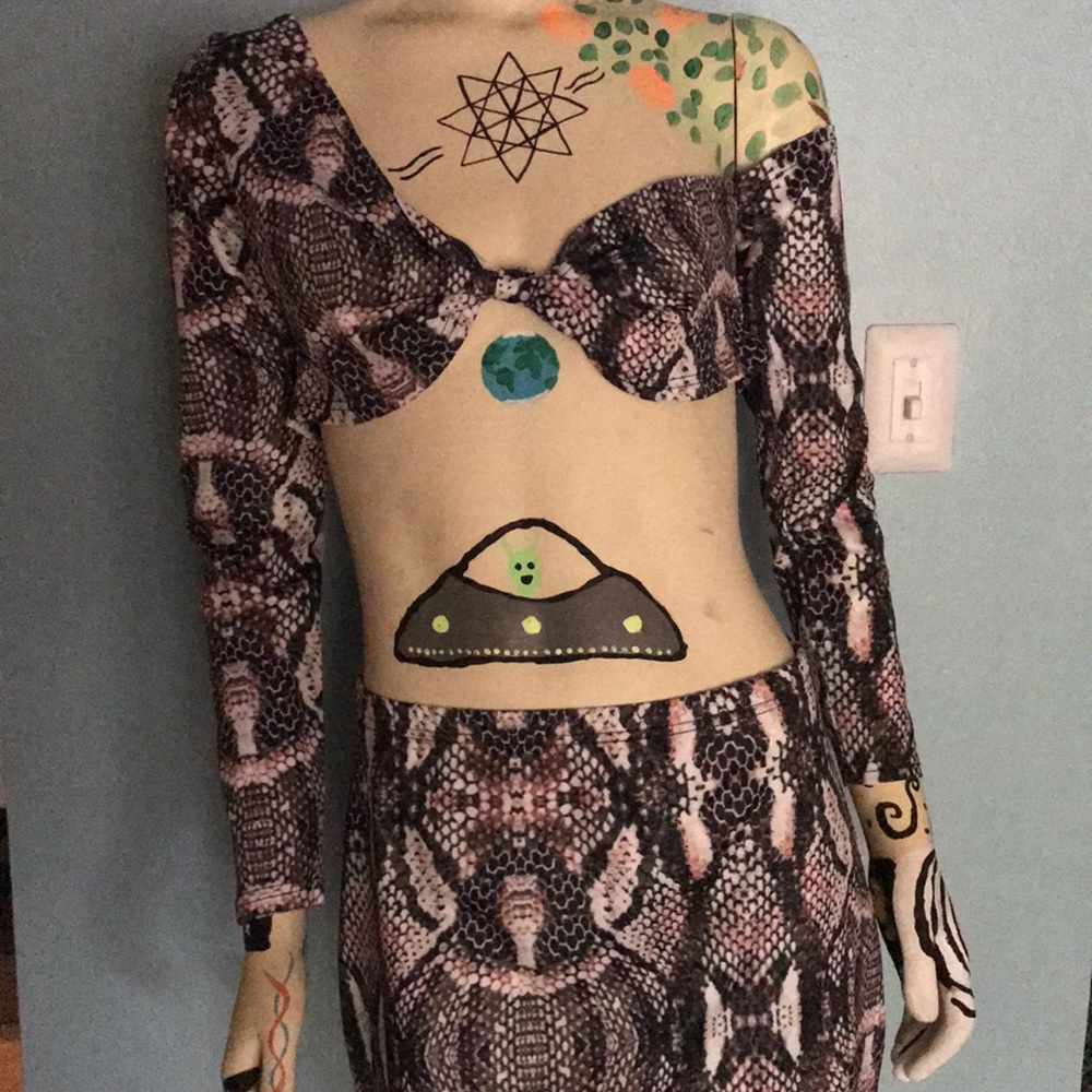 Snake skin two piece